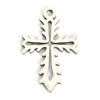 Pendentifs Croix 19mm  en Acier Inoxydable 316 finition Argenté pour bijoux raffinés