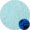 Sachet d'environ 700 Perles de rocaille en verre phosphorescent qui s'illumine dans la nuit 2.5mm Bleu Ciel 10gr