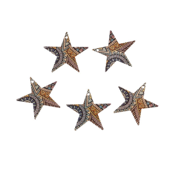 Pendentifs breloques stardust Etoile 25mm  Doré
