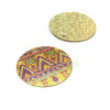 Pendentifs Breloques Stardust Ronde 20mm Géométrique Doré