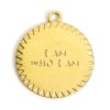 Pendentifs Médaillon avec message " I am who I am " 14.5mm en Acier Inoxydable 316 Doré pour bijoux raffinés