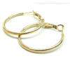 Créoles 34mm – Acier Inoxydable 316 Doré à l’or fin 18K Placage Ionique