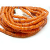 Perles nacre véritable Heishi Rondelles 6mm coloris Orange