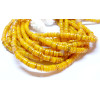 Perles nacre véritable Heishi Rondelles 6mm coloris Jaune Orangé