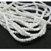 BU11220214104935A Lot de 10 cm de perles Heishi de nacre véritable Blanc Crème Rondelle  3 par 4  mm ( environ 30 perles )