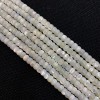 BU11220214104935A Lot de 10 cm de perles Heishi de nacre véritable Blanc Crème Rondelle  3 par 4  mm ( environ 30 perles )