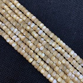 Perles d'eau douce oignon Grade b 4~5 mm perle de nacre coquillage - Lot  de 20/50 perles ou 1 chapelet