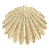 Estampes Pendentifs Eventail Plumes 44mm métal finition Doré
