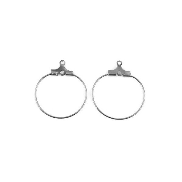 Boucles d'oreille Créoles Cintres 20mm – Acier Inoxydable 304 Argenté