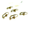 Boucles d'oreille Dormeuse forme Eventail Laiton finition Bronze