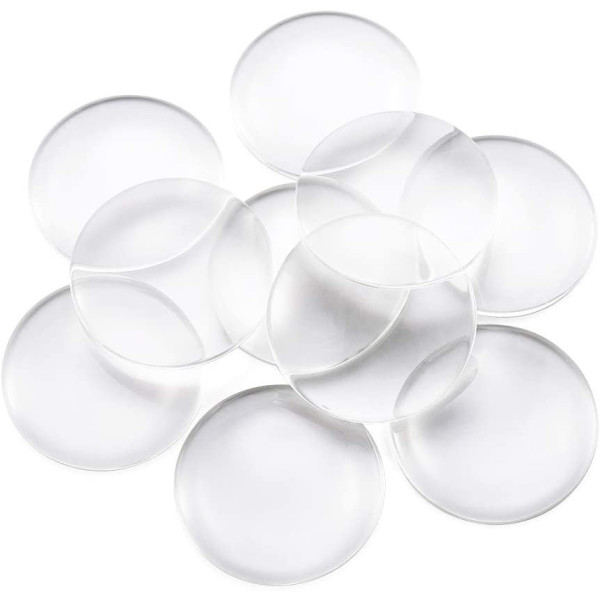 Cabochons en verre transparents 14mm
