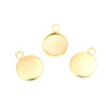 Supports de Pendentif 14mm Acier Inoxydable 304 finition Doré Placage Ionique