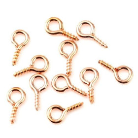 Pitons à Visser 8x4mm – Acier Inoxydable 304 Doré à l'or fin 18K