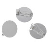 Supports de broches plateau lisse 20mm Cuivre couleur Argent Platine Rhodié