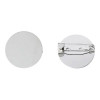 Supports de broches plateau lisse 20mm Laiton finition Argent VIF