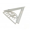 Estampes Pendentifs Triangle avec oeil Illuminati 45mm métal finition Argenté
