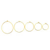 Boucles d'oreille Créoles Tiges 45mm en Acier Inoxydable 316 couleur Doré