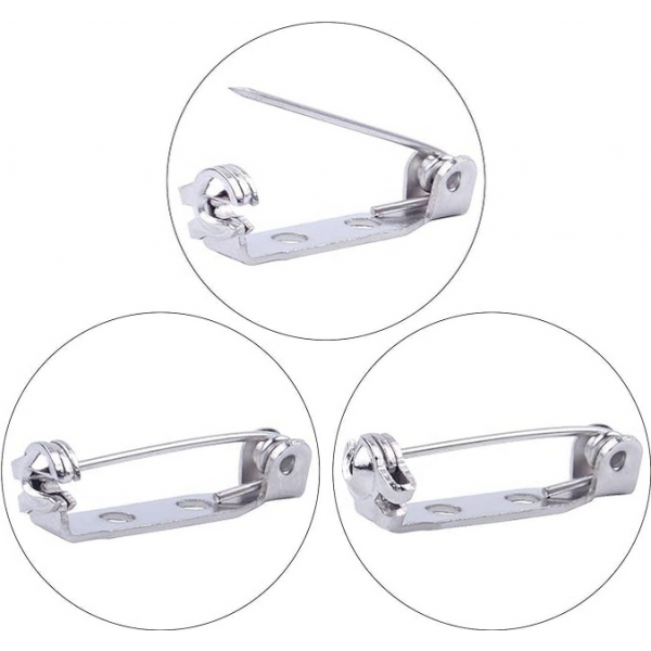 Supports de Broches Plateau 21 mm Acier Inoxydable 304 finition Argent Platine