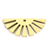 Pendentifs Art Deco style Eventail 18mm, Acier Inoxydable 316 , finition Doré à l'or fin 18K, placage IONIQUE