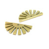 Pendentifs Art Deco style Eventail 18mm, Acier Inoxydable 316 , finition Doré à l'or fin 18K, placage IONIQUE