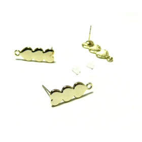 Supports de Boucle d’oreille Puce Cœur avec Anneaux d’Attache Doré