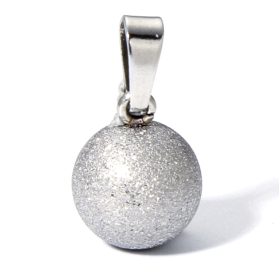 Pendentifs Bille Stardust 10mm avec Bélière en Acier Inoxydable 304 finition Argenté