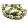 Perles rondes 4mm Jaspe Jaune Vert