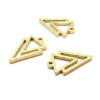 Pendentifs Double Triangle 17mm – Acier Inoxydable 304 Finition Doré