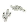 Pendentifs breloques Cactus 17mm en Acier Inoxydable 201 coloris Argent