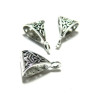 Bélières Triangle 15 par 10mm metal Argent Antique