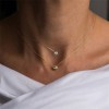 Pendentif perle intercalaire avec Strass 6mm en Acier Inoxydable 316 Chirurgical finition Argenté