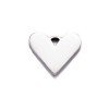 Pendentifs Coeur 21mm en Acier Inoxydable 304 finition Argenté