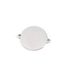 Lot de 1 ou 2 Connecteurs Ronds 15 mm à Personnaliser – Acier Inoxydable 304 Argenté