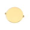 Connecteur Rond 25mm Plaque à personnaliser avec poinçons Acier Inoxydable 304 finition Doré