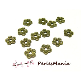 Perles Intercalaire Coupelle Fleur 10mm – Métal Bronze