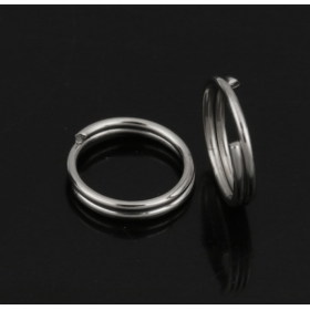 Anneaux de jonction DOUBLE Argent PLATINE 8 par 0.6mm