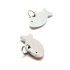 Pendentifs avec anneau Poisson 15mm, Acier Inoxydable finition Argenté