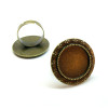 Supports de bague ARTY 18mm, laiton finition BRONZE