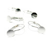 Boucles d'oreille dormeuses SIMPLE plateau 6mm Laiton coloris Argent VIF