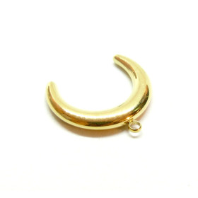 Pendentif Demi Lune, Corne Boho Chic 24mm en Acier Inoxydable 304 finition Doré 18 KT Placage IONIQUE