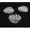 Estampes Pendentif Connecteur Filigrane Feuille Monstera 18mm – Argenté