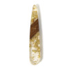 Pendentifs Longue Goutte en Bois et Résine 44 mm