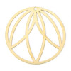 Estampes Pendentifs Cercle Art déco 36mm métal finition Doré