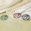 Estampes Pendentifs Cercle Art déco 36mm métal finition Doré