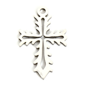 Pendentifs Croix 19mm en Acier Inoxydable 316L Argenté pour bijoux raffinés