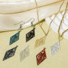 Estampes Pendentifs Losange Art déco 33mm métal finition Noir