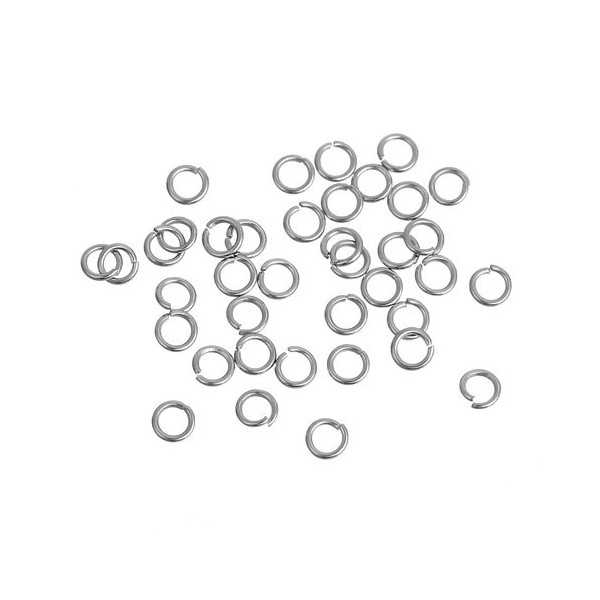 Anneaux de jonction 3 par 0.5mm, ACIER INOXYDABLE 304 finition Argenté