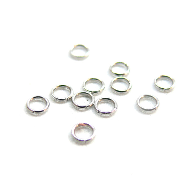 Anneaux de jonction 3 par 0.5mm, ACIER INOXYDABLE 304 finition Argenté