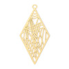 Estampes Pendentifs Losange Art déco 33mm métal finition Doré