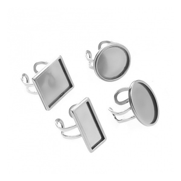 Support de Bague Ronde 25 mm en Acier Inoxydable 304 Argenté qualité Extra